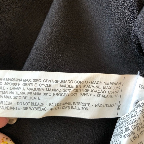 🌈 6/$60, Zara Batwing Sleeve Top, Black, Small - Picture 5 of 6